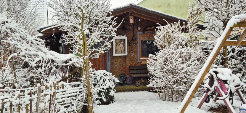 Jagdhütte im Winter